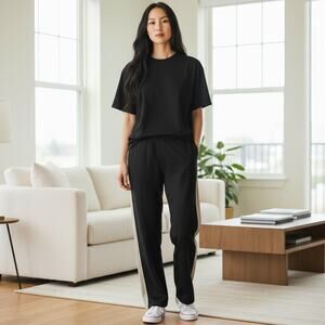 Vintage Y2K 2000s New York Laundry Wide Leg Sweats Sweat Pants Large Sporty